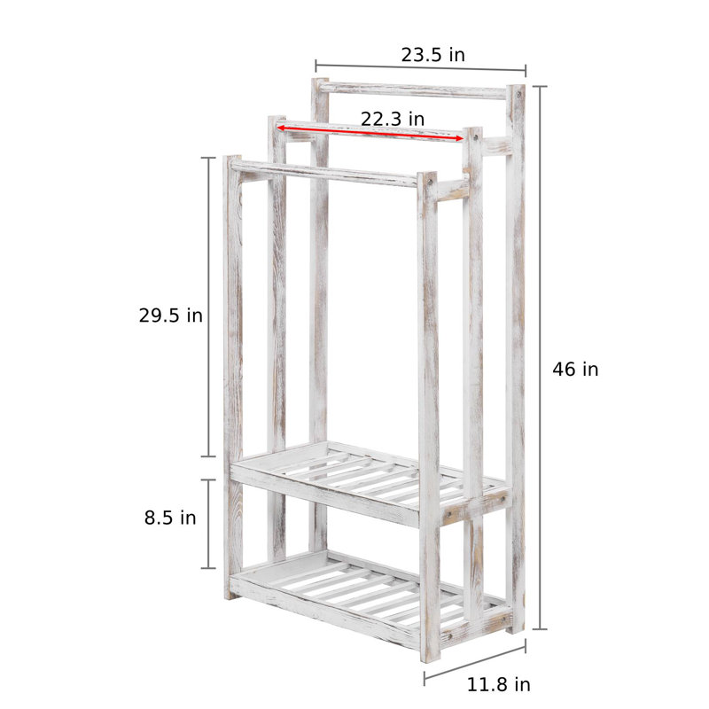3 Tier Solid Wood Blanket Quilt Rack