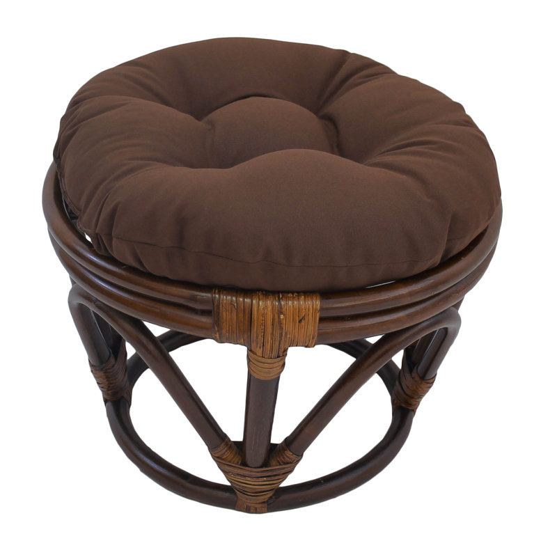 Coussin rond pour repose-pieds d'intérieur, Brun