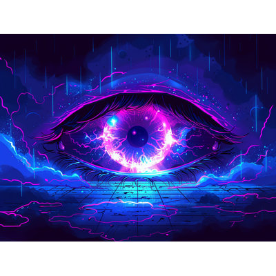 Observant Eye Abstract Room Darkening Curtain Pair