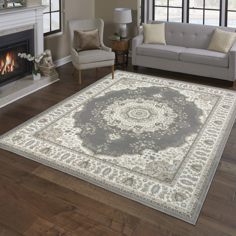  Tapis gris / ivoire Majestic Brody, Rectangle 5 pi 3 po x 7 pi 5 po