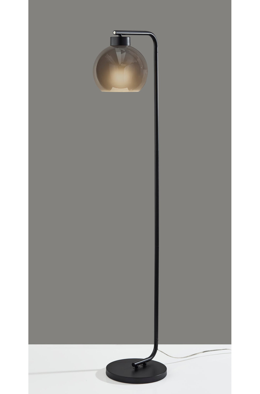 Atticus Floor Lamp, Black, Matte Black