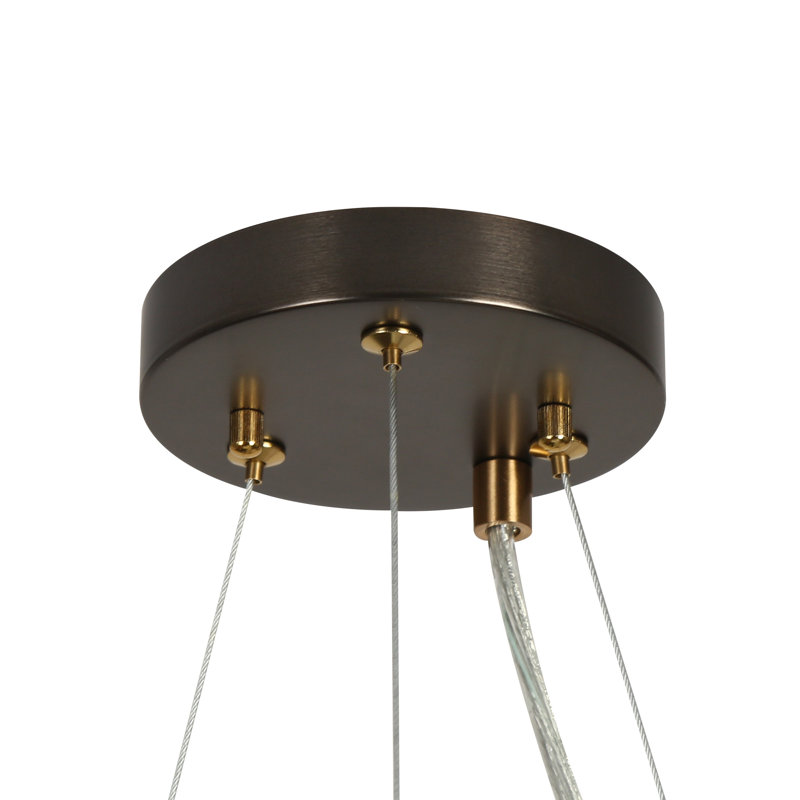Joyee 8-Light Dimmable Large Wagon Wheel Chandelier
