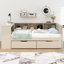 Lit plateforme en bois avec tablettes de rangement, tiroirs, station de charge-1606446836-1610063701