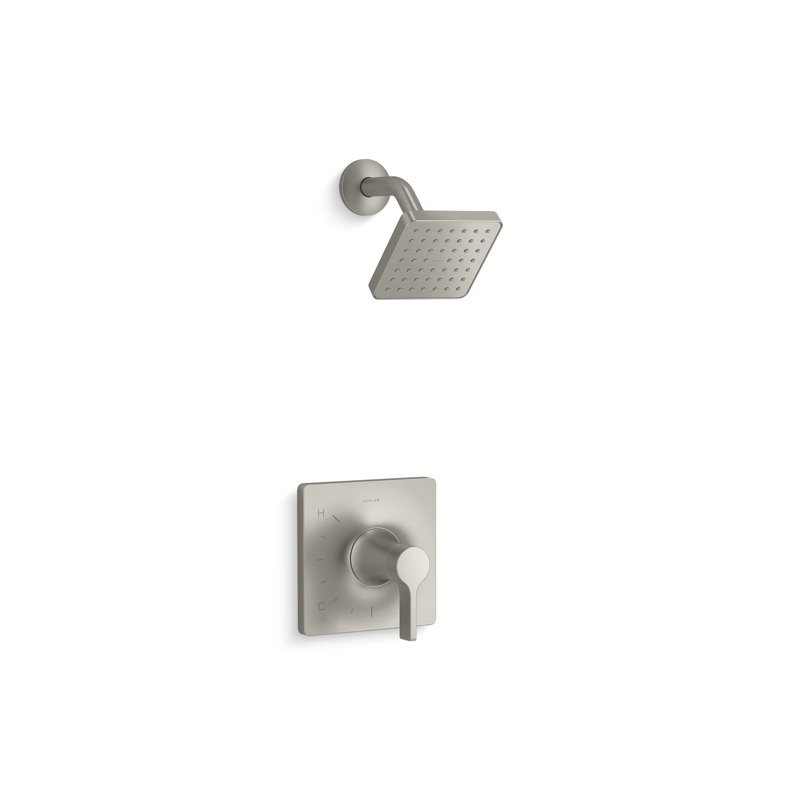Venza Rite-Temp Shower Faucet Trim Set With 1.75 GPM Showerhead, Vibrant Brushed Nickel