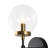 1-Light Wallchiere Clear Glass Wall Sconce