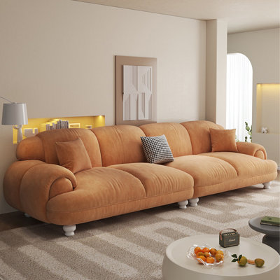 Coussin modulaire orange 100% polyester