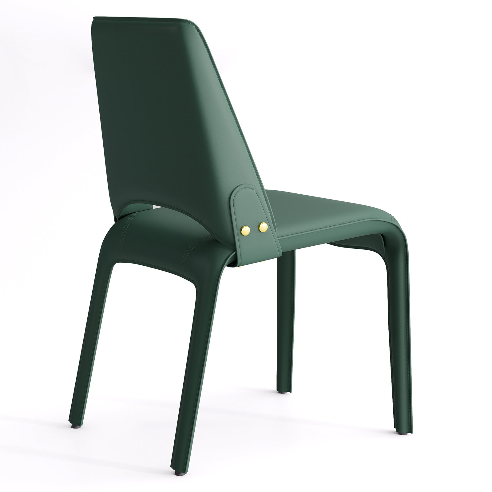 Vannes Vegan Leather Dining Chair, Green, 6, No Assembly Needed