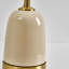 Ensemble de 2 lampes de table blanches en céramique sans cordon avec abat-jour amovible en tissu pour chambre à coucher et salon-2004239693