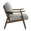 Chaise 100% décorative, gris, bois massif 31 po x 33,5 po H 32,5 po, tissu texturé-352026752