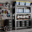 Étagère de garage, étagère de rangement robuste à 4 niveaux avec tablette en métal réglable pour entrepôt, sous-sol, atelier, 3200 lb-383160420-383160416