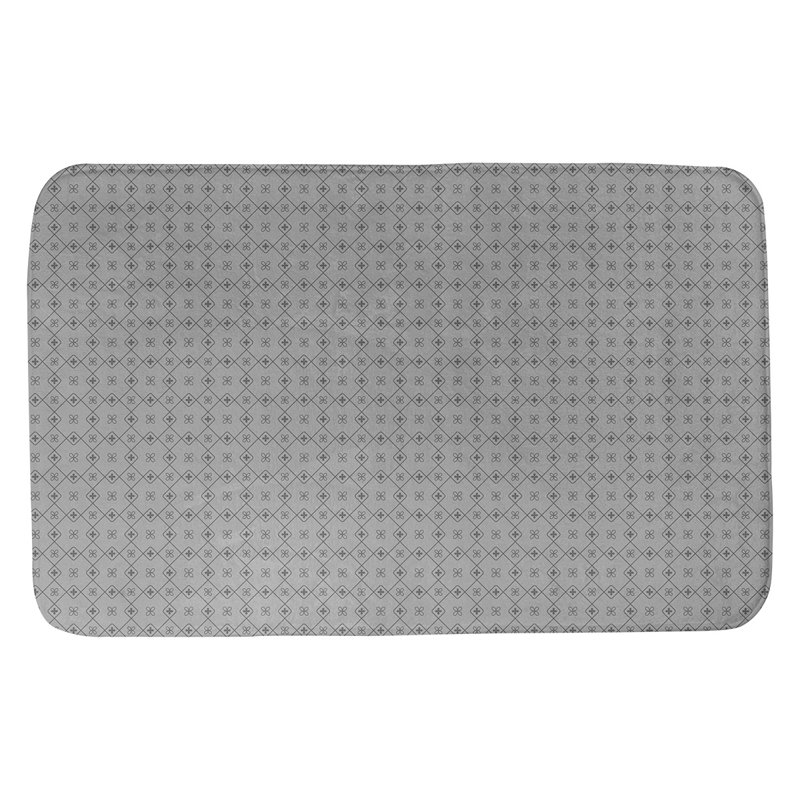 Bueschel Memory Foam Non-Slip Bath Rug, 17" W x 24" L, Gray