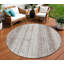 Tapis intérieur lavable rayé ivoire 8 pi