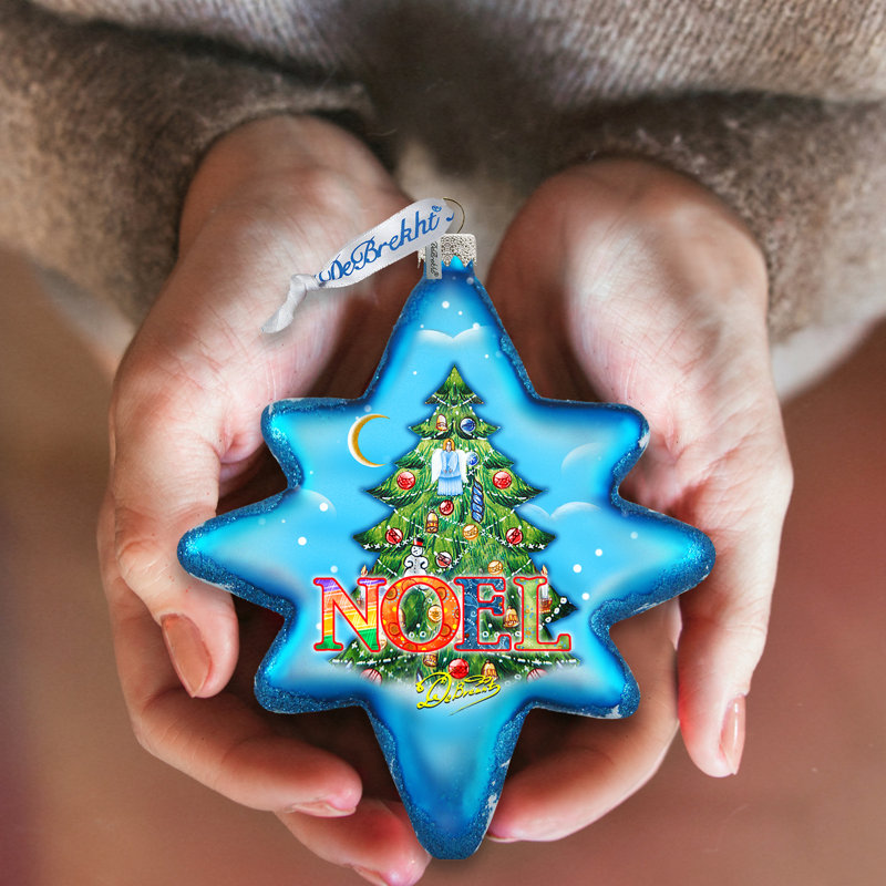 Ornement en forme d'étoile de Noël Holiday Splendor