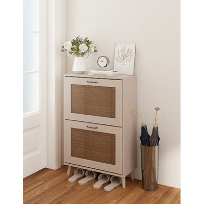 2-Tier Shoe Rack For Entryway - Stable And Spacious Shoe Storage Organizer, Easy Access Design, Holds Up To 12 Pairs