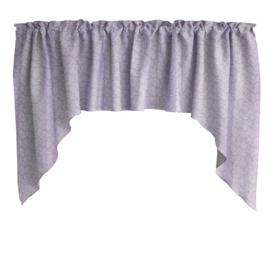 Cotton Blend Floral Swag Window Valance