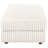 Upholstered Rectangular Storage Ottoman Ivory