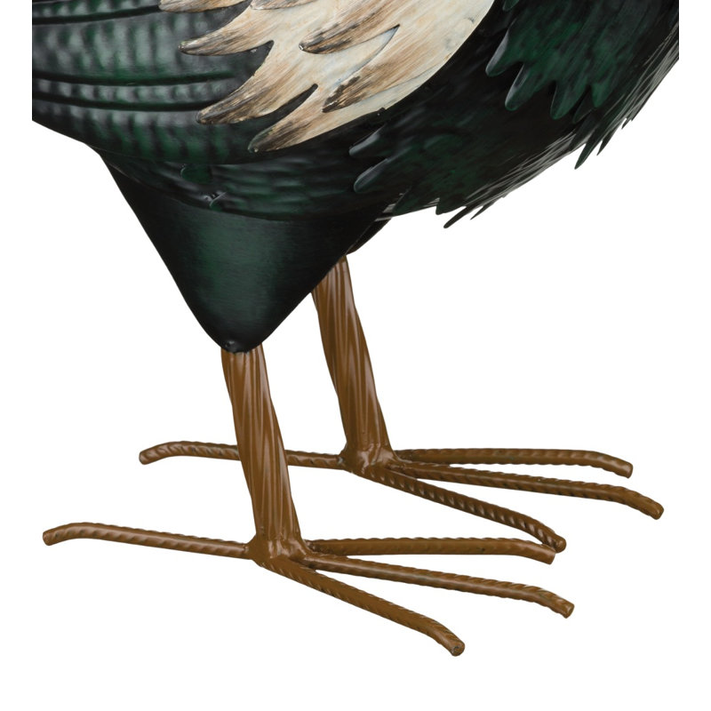 Statue de jardin en métal Verde Rooster, Décor LG