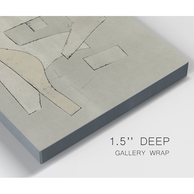 «Gold and Gray Exploration IX», reproduction d'art sur toile, H 12 po x l 18 po x 1,5 po