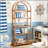 Versatile Display Rack,5-Tier Bookshelf,Compact Arched Bookcase