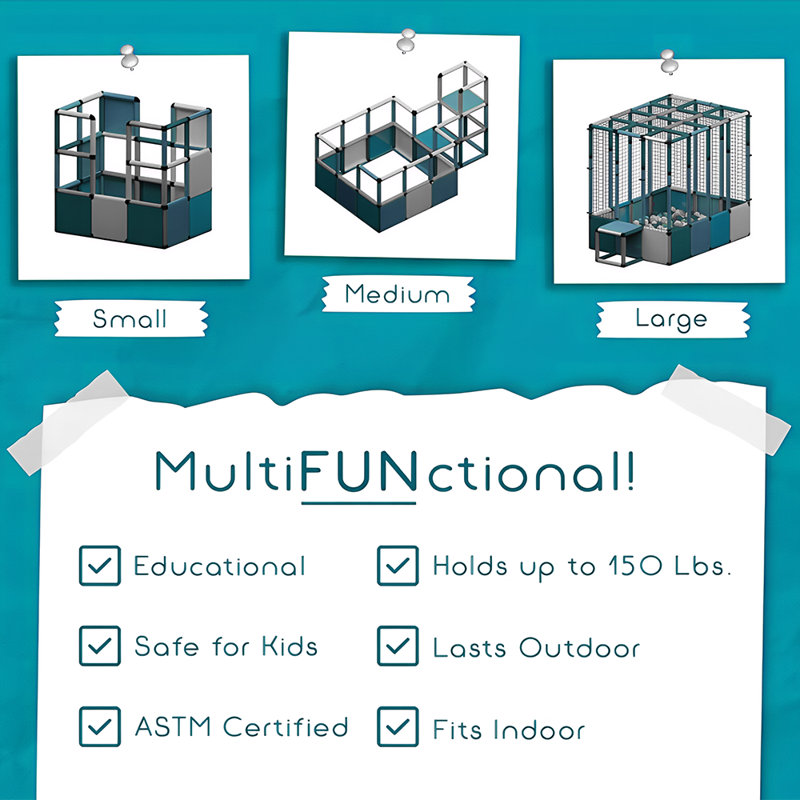 Funphix Dive In Ball Pit - bleu gris blanc