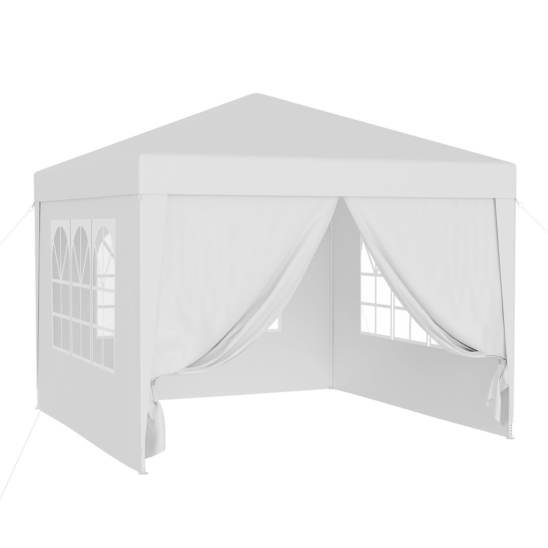 3 m x 3 m großer Pavillon mit UV-Schutz 50+, Gartenpavillon mit abnehmbaren Seitenwänden, Partyzelt mit Fenstern für z. ...