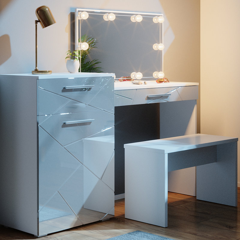 Biftu Dressing Table with Mirror