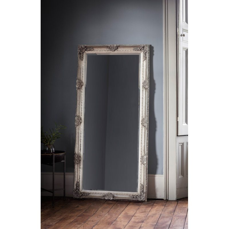 Lindsay Wood Flat Floor Mirror, Silver