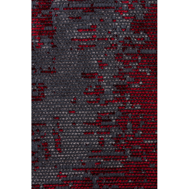 Rapture Gray/Red Abstract Luxury Area Rug, Rectangle 7'10" x 11'2"