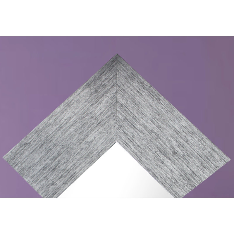 Garg Wood Flat Mirror, 65.5" H x 30.5" W, Gray