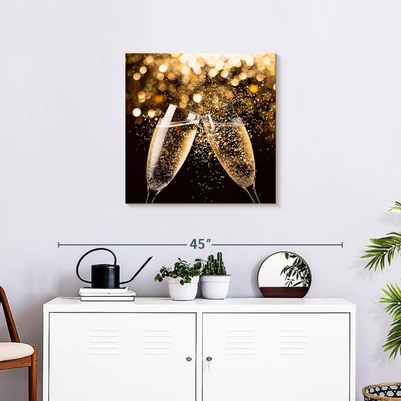 Yarlin Festive Champagne Toast, 24" H x 24" W