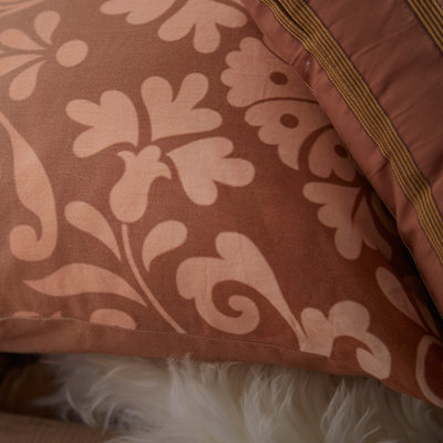 Divine Damask Cotton Throw Pillow