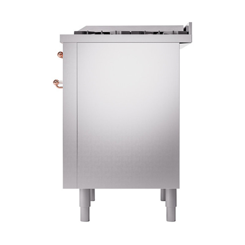 ILVE Nostalgie II Noblesse 36 po à double carburant, Acier inoxydable / Cuivre, Propane liquide