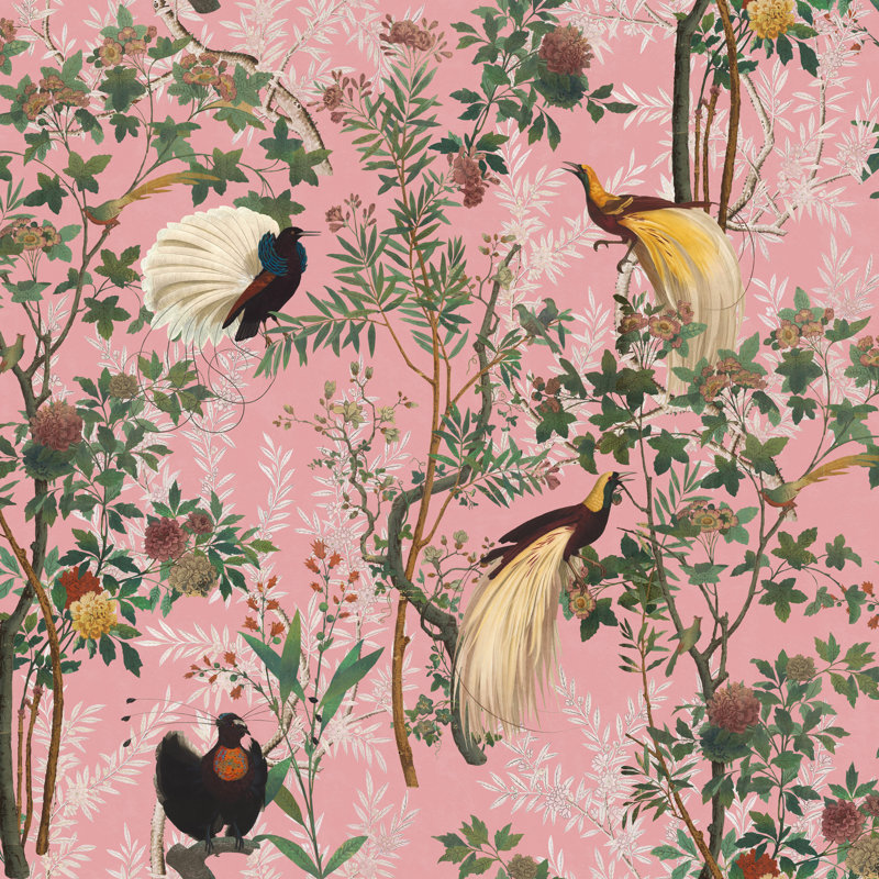 ROYAL GARDEN Green Velvet, Brown/Green/Pink/Taupe