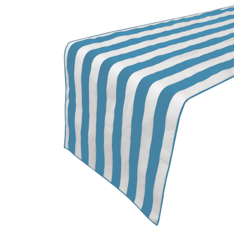 Chemin de table à rayures, Tapis 108 po, Turquoise