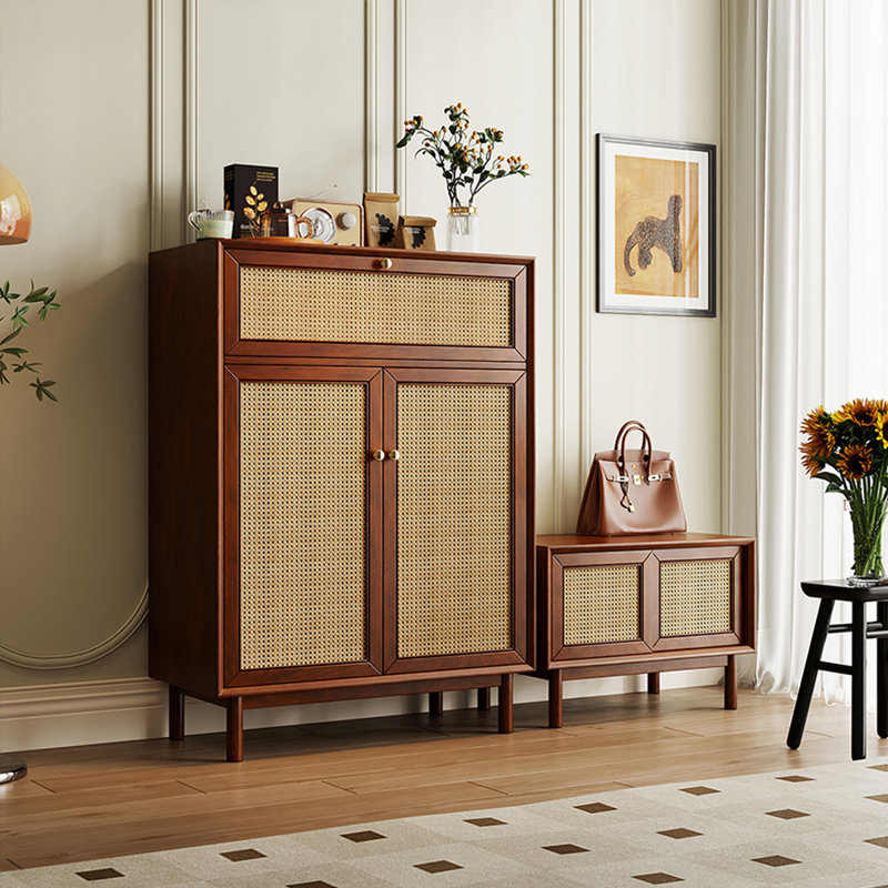 16 Pair Shoe Storage Cabinet, Brown