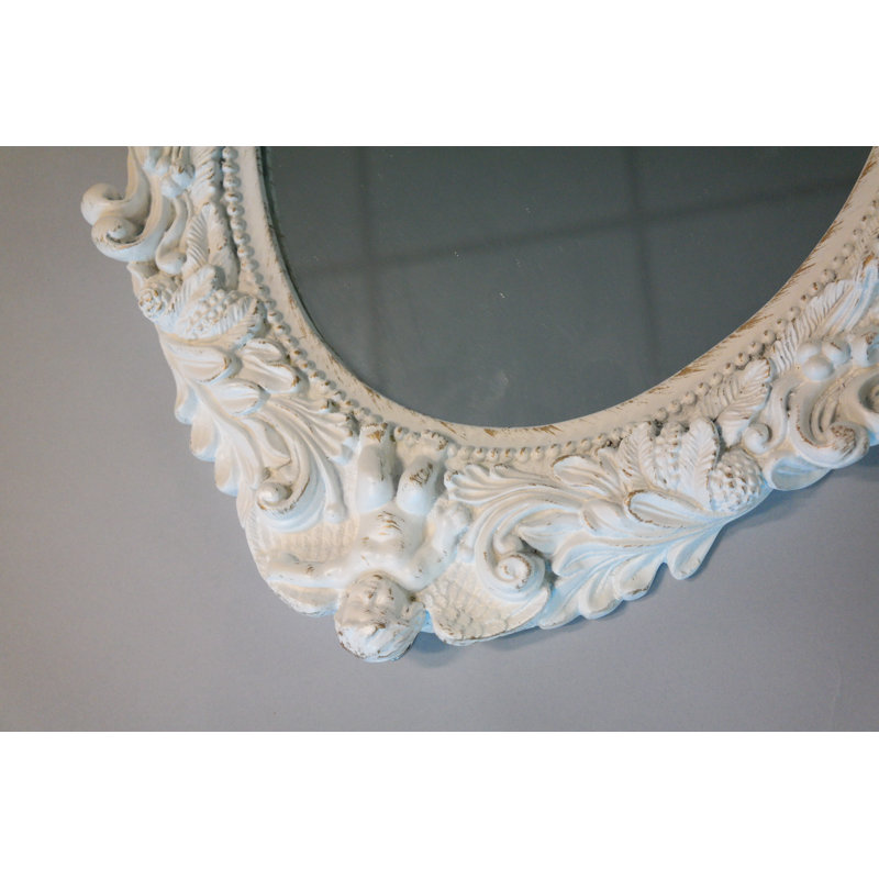 Flat Wall Mirror, White