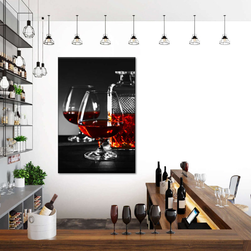 Cognac Drinks, reproduction sur toile, H 48 po x l 32 po x P 1,25 po