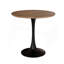 Table de salle à manger 31,5 "circulaire, table de salle à manger Tulip, table de salle à manger pour 2 à 4 personnes, plateau et base en panneau de fibres à densité moyenne et ensemble de 2 chaises en métal-121109562-121109563