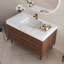 Meuble-lavabo autoportant en pierre frittée avec lavabo encastré Farmhouse