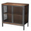 Bar industriel avec portes en maille métallique, bar à café 31,4 po et armoire à boissons alcoolisées pour la maison, tablettes réglables avec rangement en chêne rustique pour la cuisine, la salle à manger et le salon