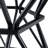 A Circular Dining Table With A Diameter Of 47.3 Inches, Composed Of 4 White Marble Patterned MDF Boards,Black Hourglass Shaped Metal Brackets,And A Modern Industrial Style Dining Table For 4-6 People.-1751894508