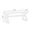 Bureau rectangulaire en bois massif noir-670257292