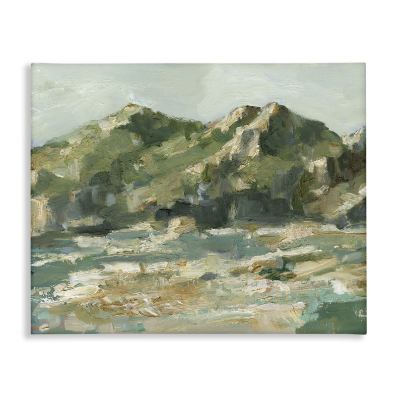 Art mural sur toile Rocky Mountain & Shore Abstraction, conception par Ethan Harper, H 30 po x l 40 po