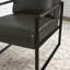 64cm Wide Modern Faux Leather Upholstered Accent Armchair with Metal Legs (Set of 2)
