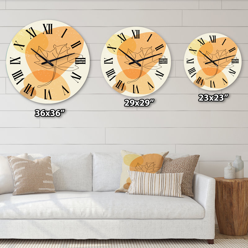 Minimal élémentaire organique et géométrique compostions XXXIV - horloge murale moderne, Petit