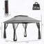 Pavillon de jardin pliable facile à installer, abri de jardin escamotable avec filet à fermeture éclair, sac de transport-126448362