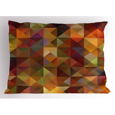 Brown/Red Polyester Microfiber Piece Sham