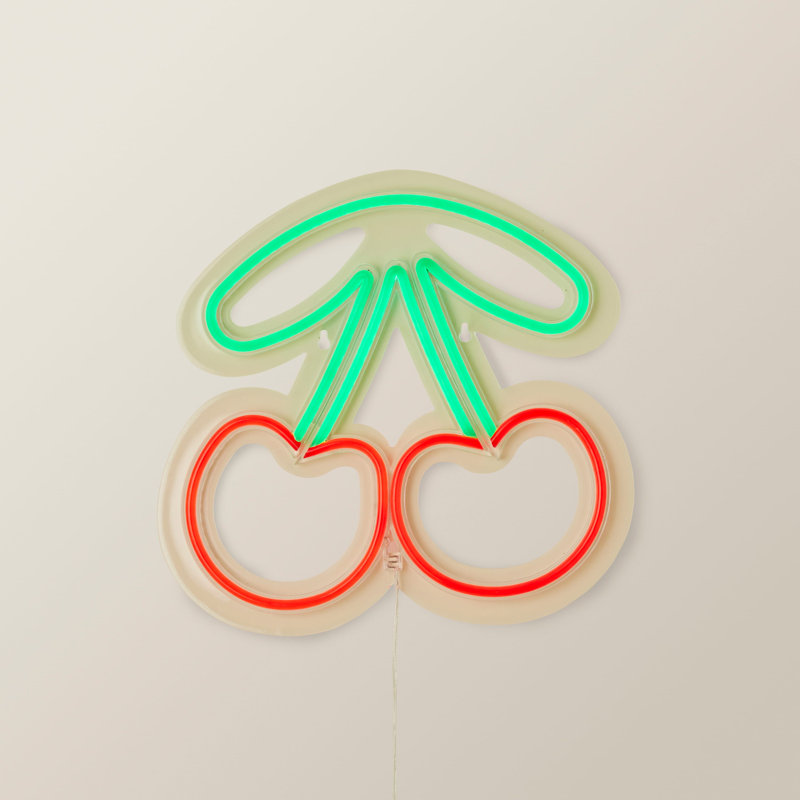 Neon Sign Cherries Style Novelty Wall Light