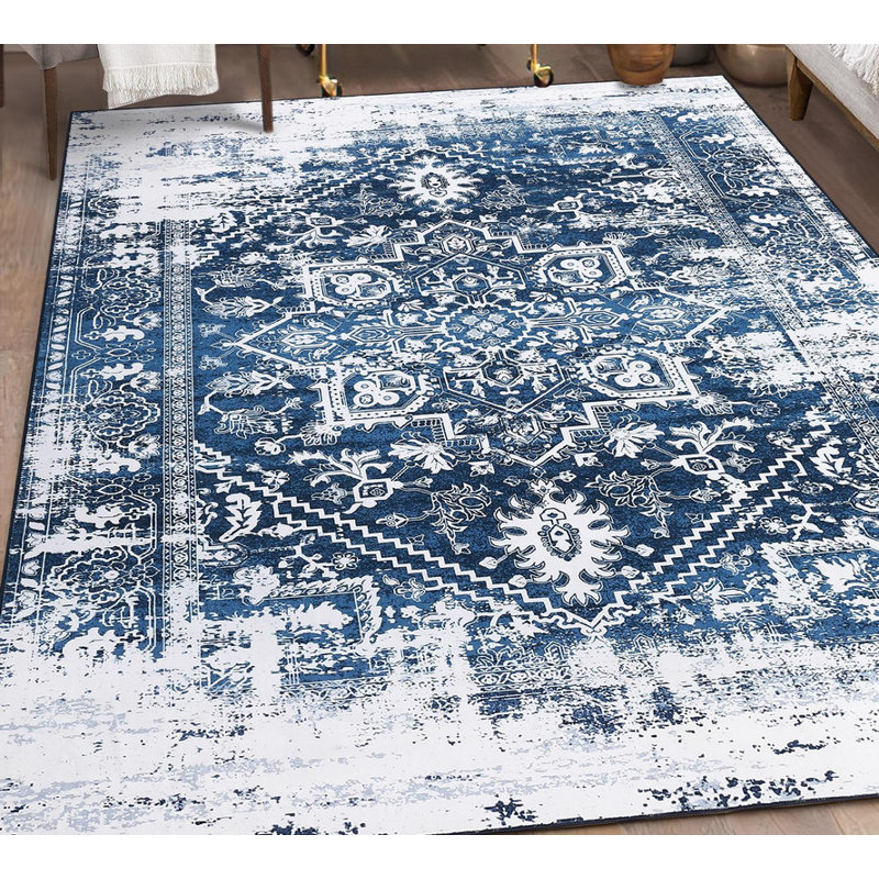 Goku Area Rug, Blue, Rectangle 160 x 230cm