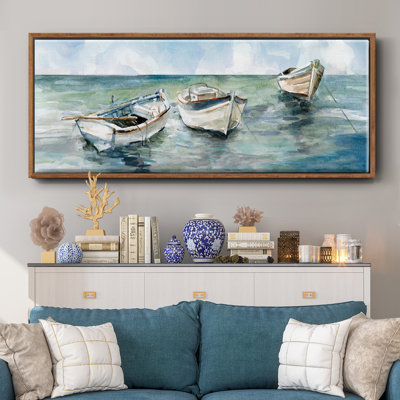 Caught at Low Tide II- Framed Canvas